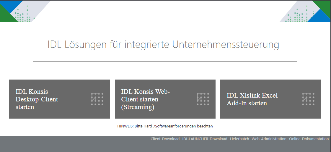 Web Server Start Page (Mini Portal)