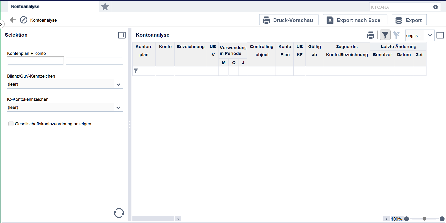 Account Analysis Application UI